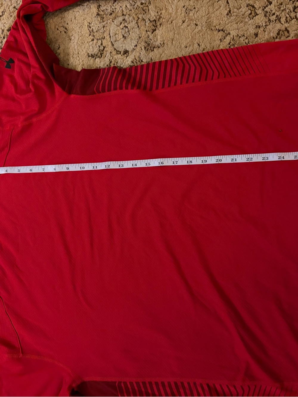 Under Armour Cold Gear Men's Red Performance Crew Neck Shirt XXL EUC athletic - Picture 3 of 7